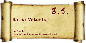 Batha Veturia névjegykártya